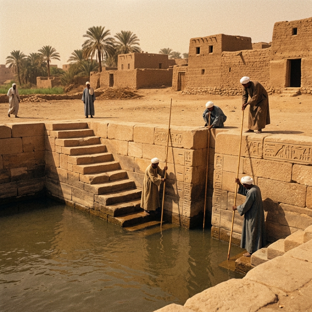 Nilometer — reference plate