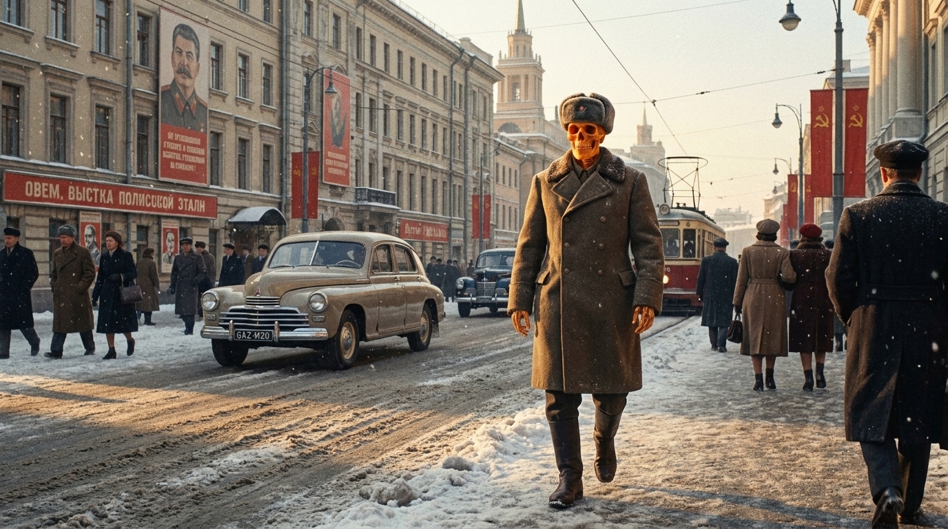 Soviet Union, Late Stalin, BOULEVARD · MOSCOW, winter
